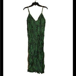 Green and black design Lara strap dress Brand Zara